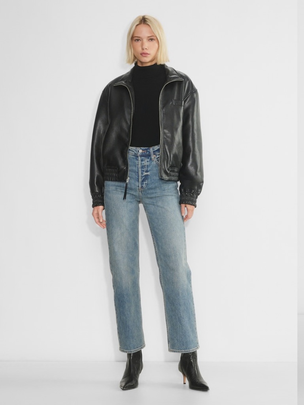 Denim Forum Arlo High Rise Straigh Leg Jean